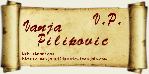 Vanja Pilipović vizit kartica